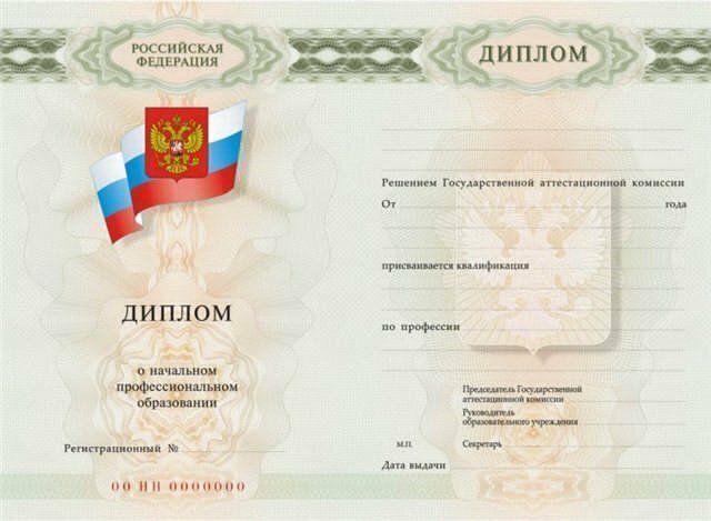 диплом училища